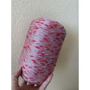 Fancy Spool Cone Yarn Pink Sliver Slub Thread Needlework 460g  #485